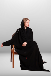 Soft premium fabric abaya with an elegant drape, offering a graceful and sophisticated look.