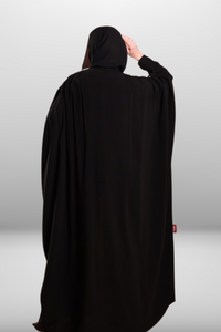 Soft premium fabric abaya with an elegant drape, offering a graceful and sophisticated look.