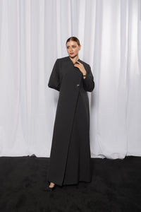Minimalistic gray abaya