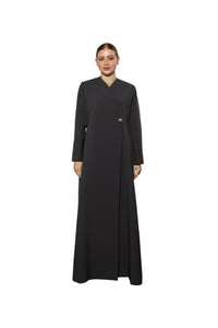 Minimalistic gray abaya