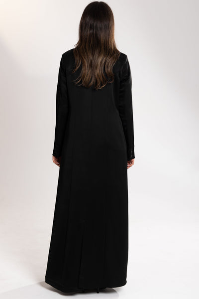 Elegant back view of Esme Abaya qatar long gown 