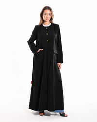 Dark black abaya