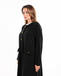 Dark black abaya