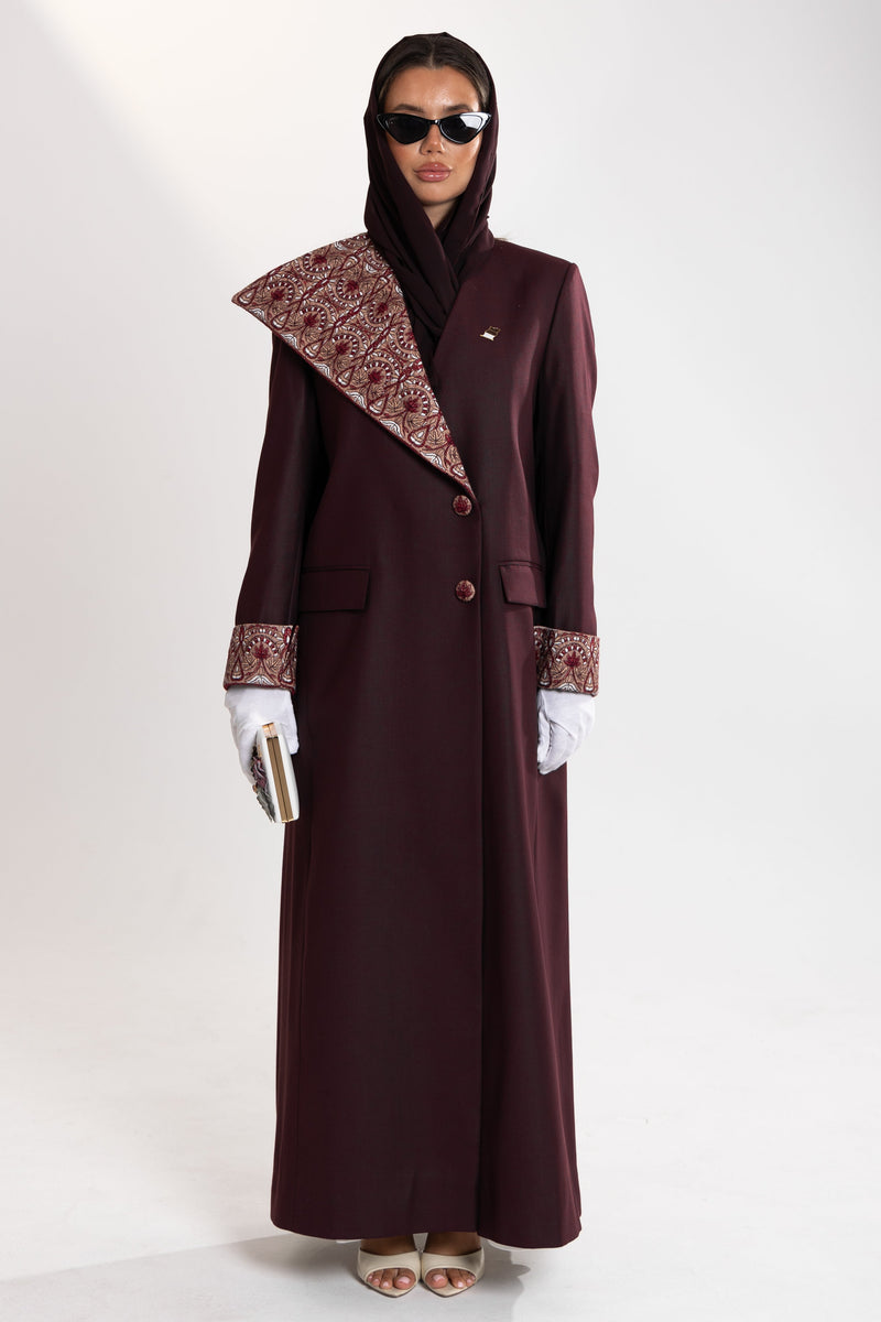 Designer abaya from Esme Abaya Qatar for national day 