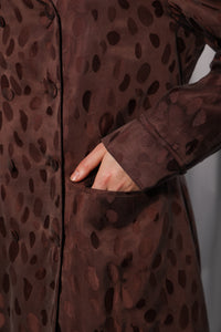 Close up design detail of Esmeabaya Blush Pink Blazer in soft feminine blush shade