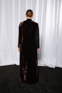 Full length look of Esmeabaya Cultural Fusion Brown Edition luxury brown abaya with graceful flow