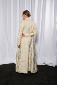 Full length look of Esmeabaya Flowy Blazer Abaya combining tailored fit with graceful flow