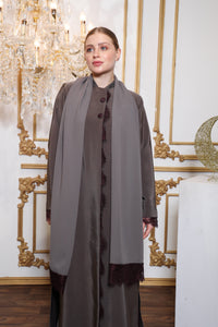 Styled look of Esmeabaya Lace Abaya Legacy perfect for elegant and formal occasions