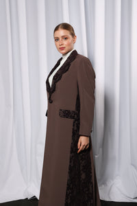 Back view of Esmeabaya Noble Purple Blazer showcasing sleek cut and refined stitching