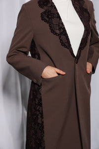 Sleeve detail of Esmeabaya Noble Purple Blazer with polished cuffs and neat craftsmanship