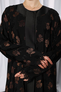 Fabric texture of Flared Everyday abaya highlighting lightweight breathable material