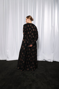 Flared Everyday abaya worn closed showing structured front and modest coverage