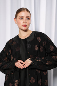 Complete outfit styling of Flared Everyday abaya for casual and everyday wear