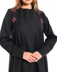 The Heritage Embroidered Blazer featuring timeless embroidery and a refined style for modern modest fashion wear.