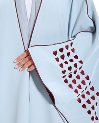 Elegant Love Notes Bisht by Esme Abaya showcasing premium fabric, luxurious finishing, and contemporary summer modest fashion.