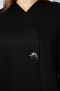 Sleeve detail of Minimalistic abaya showing precise tailoring and clean cuff finish