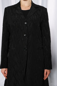 Complete outfit styling of Rich Black Blazer abaya for office and formal occasions
